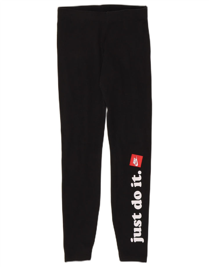 Leggings Nike Femininas Graphic UK 6 XS Algodão Preto