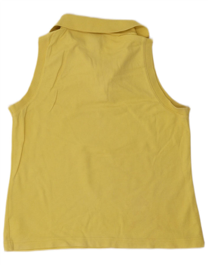 Camisa polo feminina sem mangas Fila IT 46 grande amarelo
