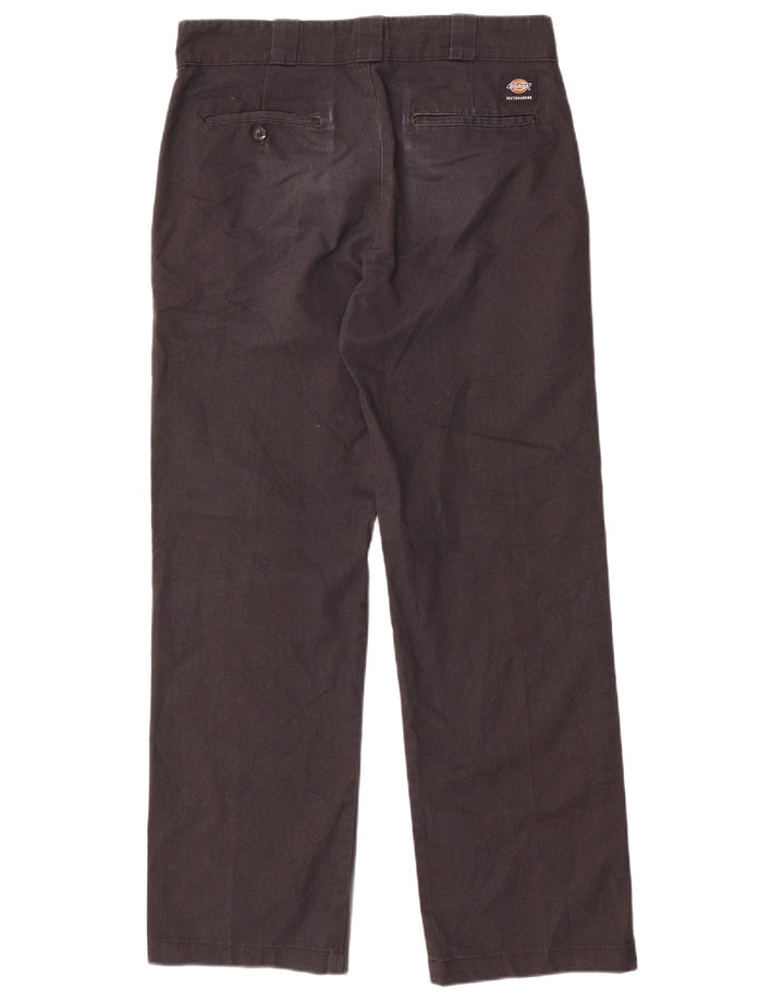 Calças Chino retas masculinas Dickies W30 L30 poliéster preto