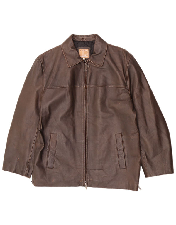 Jaqueta de couro masculina Conbipel IT 48 marrom médio