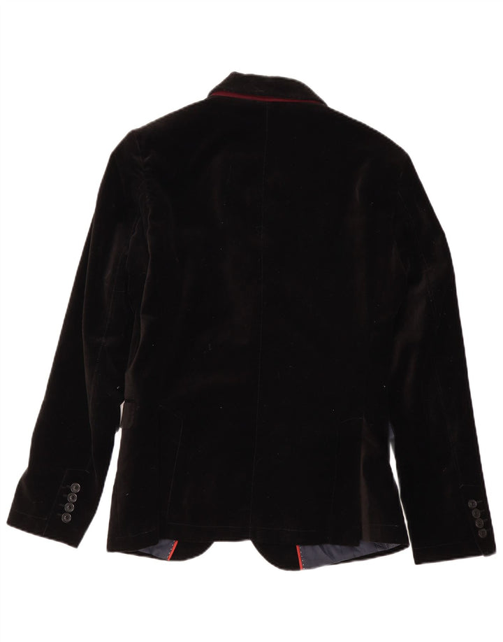 Jaqueta blazer masculina Zara com 2 botões EU 46 pequeno algodão preto