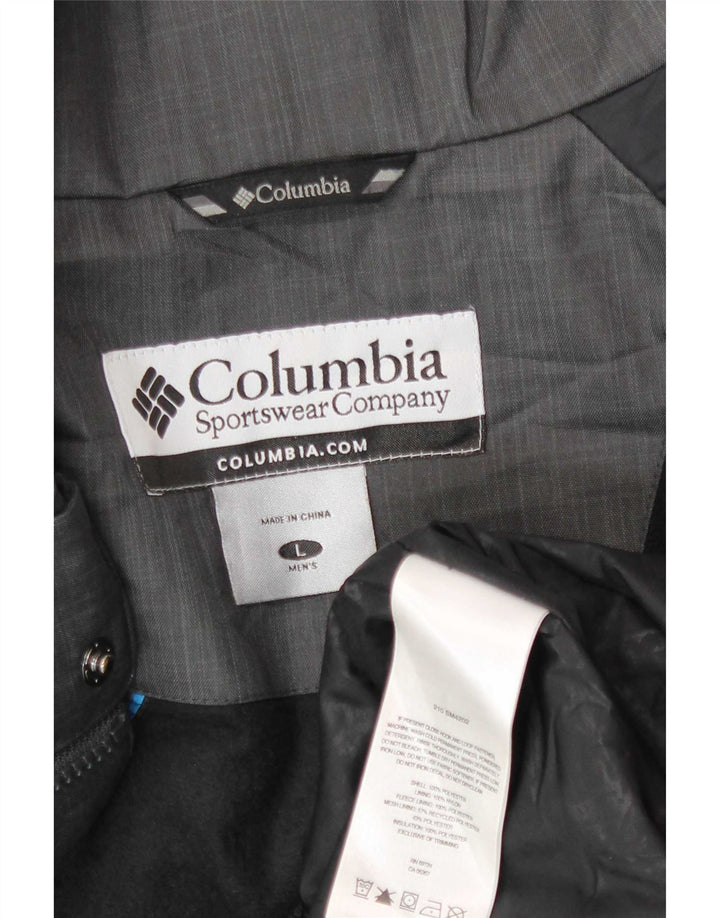 Jaqueta corta-vento masculina Columbia UK 40 poliéster cinza grande