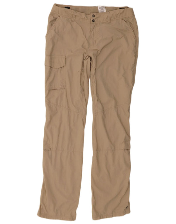 Columbia Womens Low Waist Regular Cargo Trousers UK 8 Small W32 L32 Beige