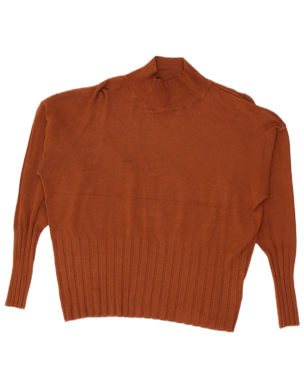 Suéter feminino Marks & Spencer com gola tartaruga Reino Unido 18 XL Viscose Borgonha
