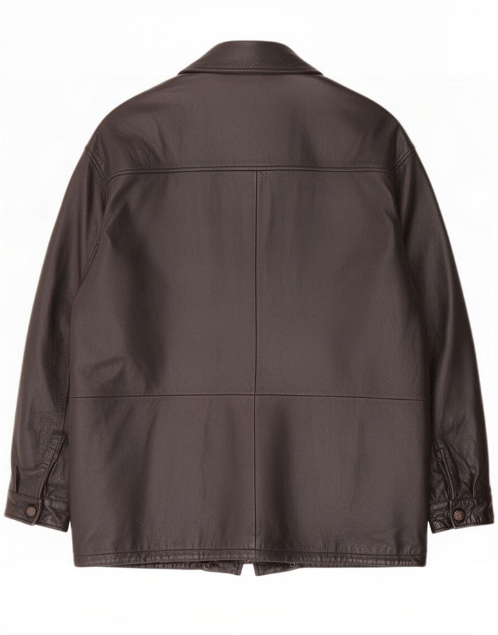 Casaco de couro masculino Rover & Lake IT 52 XL marrom