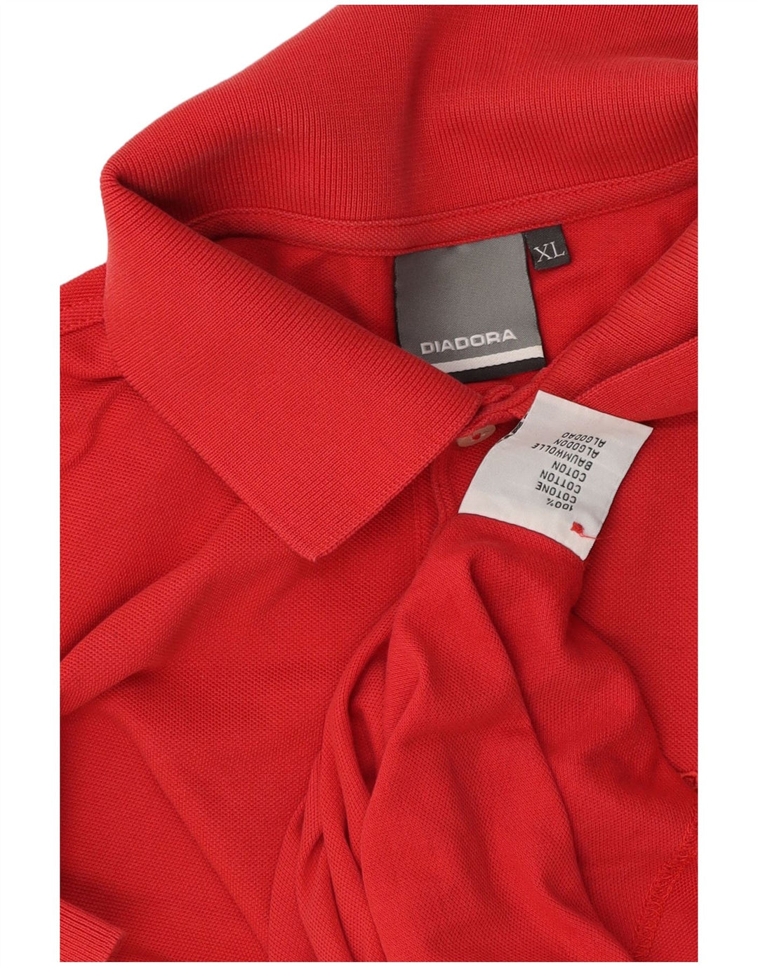 Camisa polo masculina Diadora XL algodão vermelho