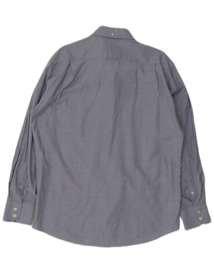 Camisa Oxford masculina Ben Sherman grande algodão azul