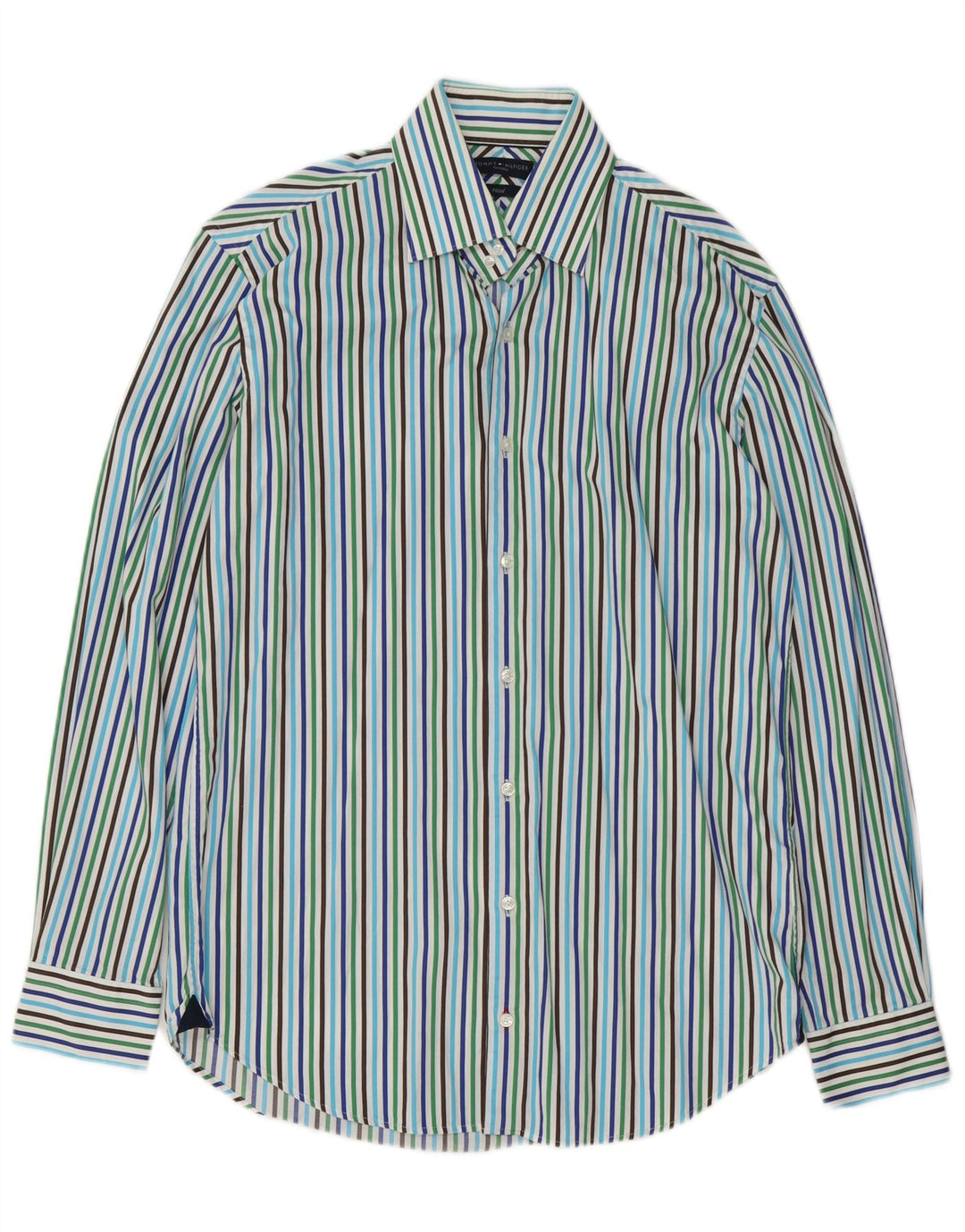 Camisa masculina Tommy Hilfiger tamanho 39 15 1/2 médio multicolorido