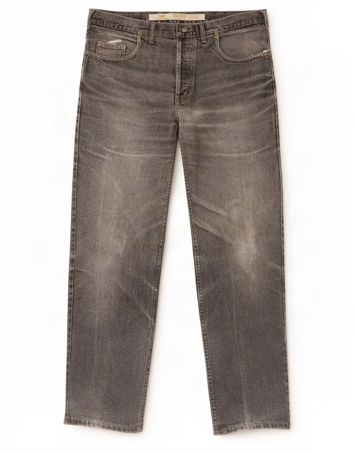 Lee Mens Jeans Soltos W36 L32 Algodão Cinza