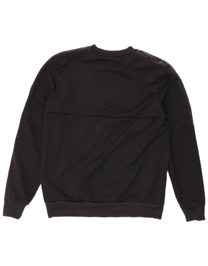 Adidas Mens Graphic Moletom Jumper Médio Preto Poliéster