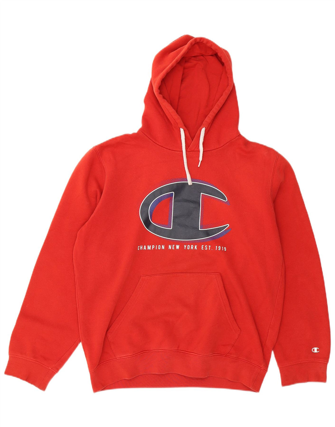 Jumper com capuz gráfico masculino Champion médio vermelho