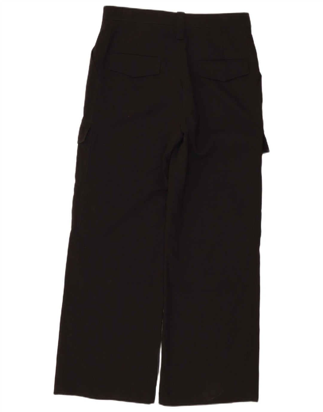 Calça cargo feminina Zara com perna larga, médio W28 L30 preta