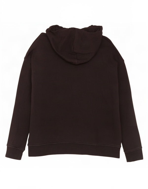 Jumper com capuz gráfico feminino Adidas UK 18 XL preto algodão