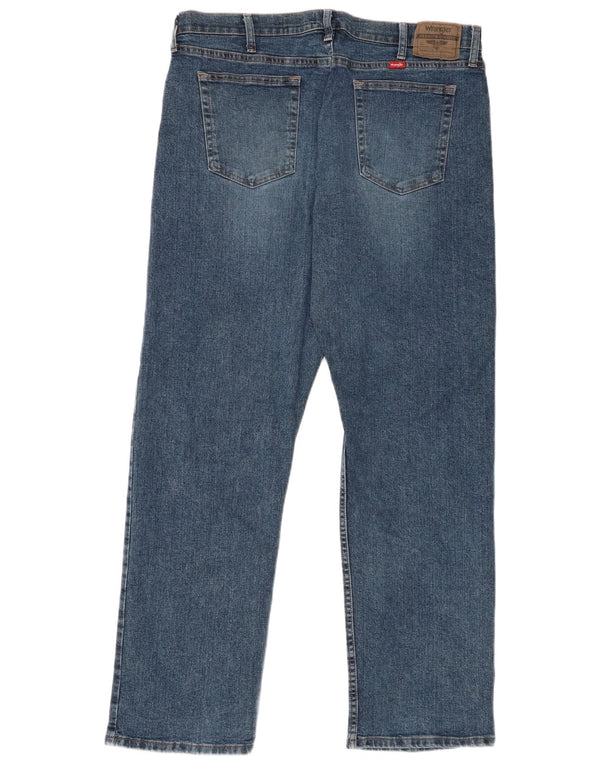 Wrangler Masculino Relaxado Fit Jeans Reta W36 L32 Azul Algodão