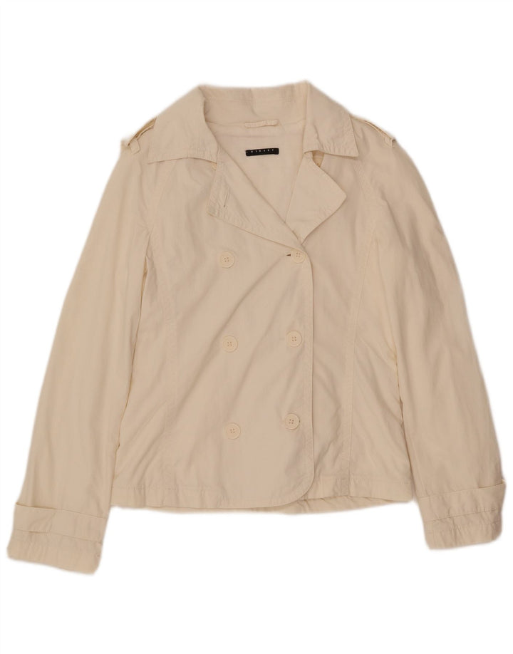 Casaco feminino Sisley Pea IT 40 pequeno algodão branco