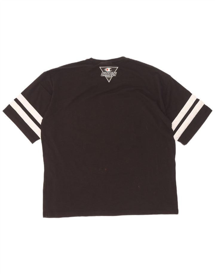 Camiseta masculina gráfica Champion Top médio preto
