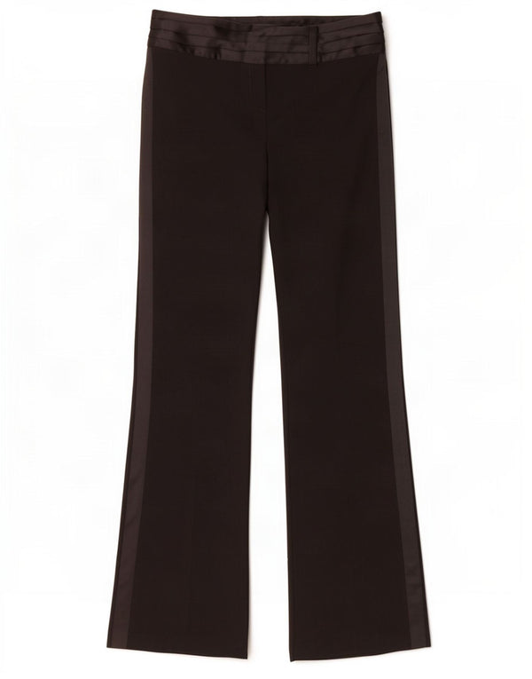 Calça casual feminina Topshop Bootcut UK 12 médio W30 L35 poliéster preto
