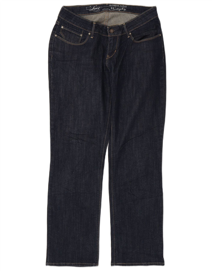 Jeans retos femininos LEVI'S W31 L30 algodão azul marinho
