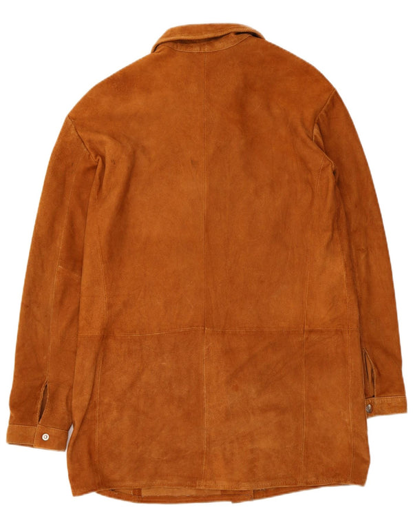Jaqueta feminina de camurça Pull & Bear UK 10 pequena bege