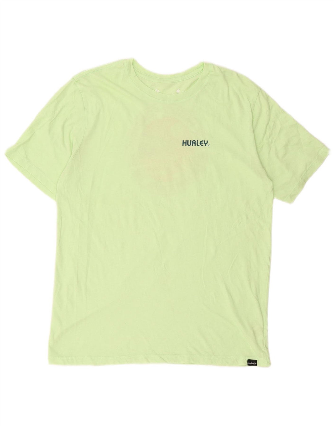Camiseta gráfica masculina Hurley Top médio algodão verde