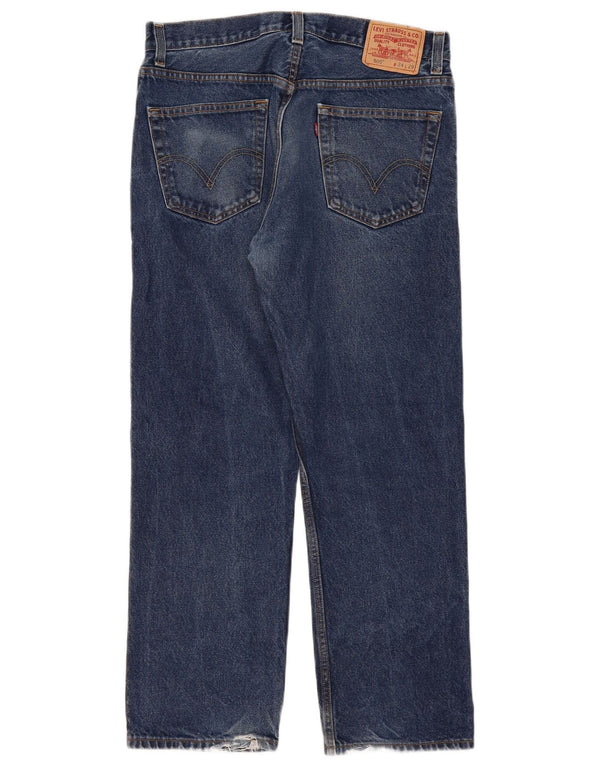 Calça jeans masculina Levi's 505 Regular Fit Straight W34 L29 Azul Algodão