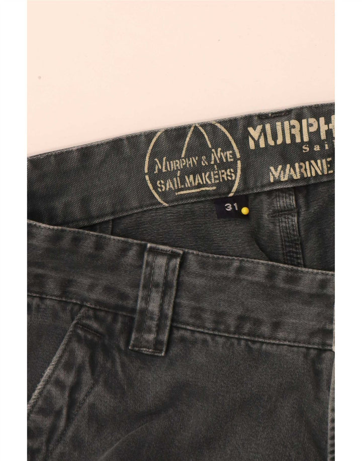 Calça cargo reta masculina Murphy & Nye W31 L31 algodão cinza