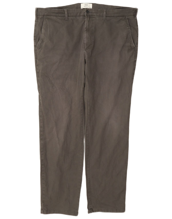 Calça Chino Masculina Marks & Spencer Regular Fit W40 L33 Algodão Cinza