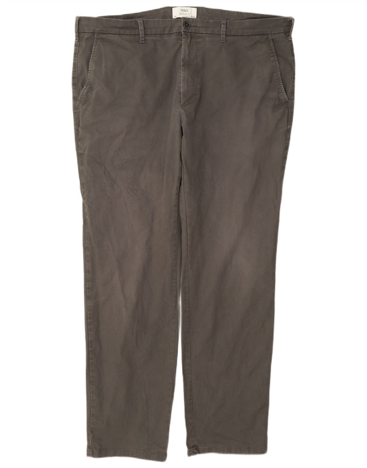 Calça Chino Masculina Marks & Spencer Regular Fit W40 L33 Algodão Cinza