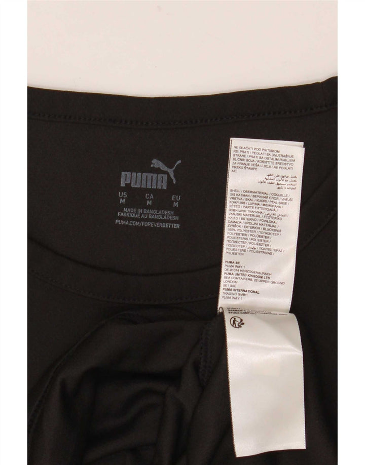 Puma Camiseta Masculina Top Médio Preto Colorblock Poliéster