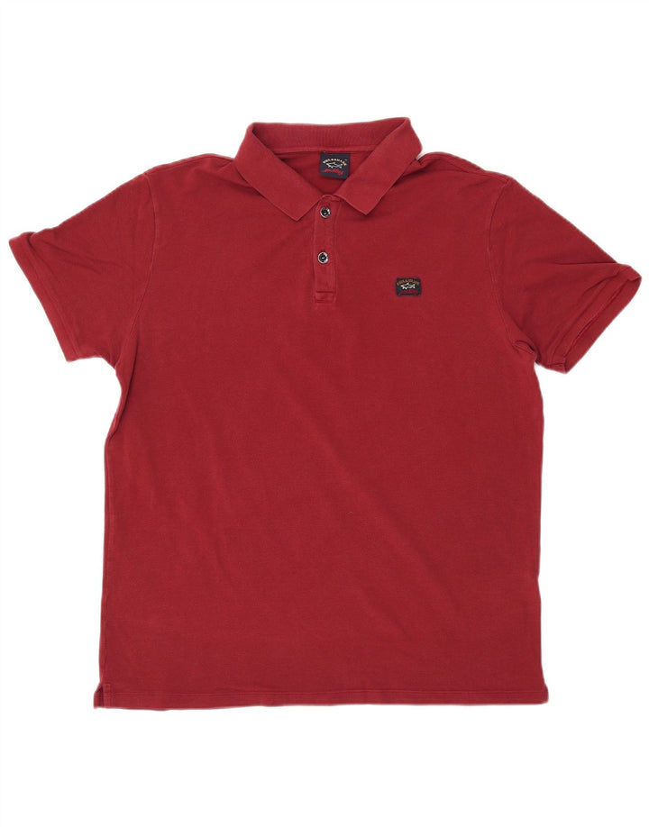 PAUL & SHARK Camisa polo masculina para iate XL algodão vermelho