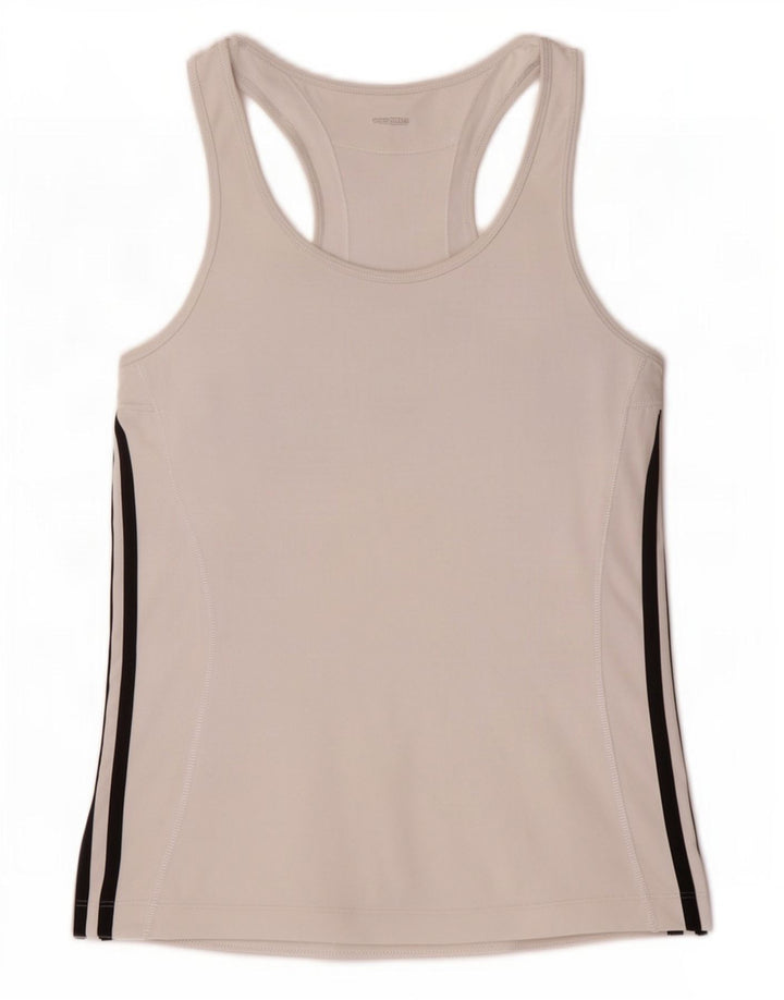 Adidas Womens Climalite Vest Top UK 8 Pequeno Poliéster Branco