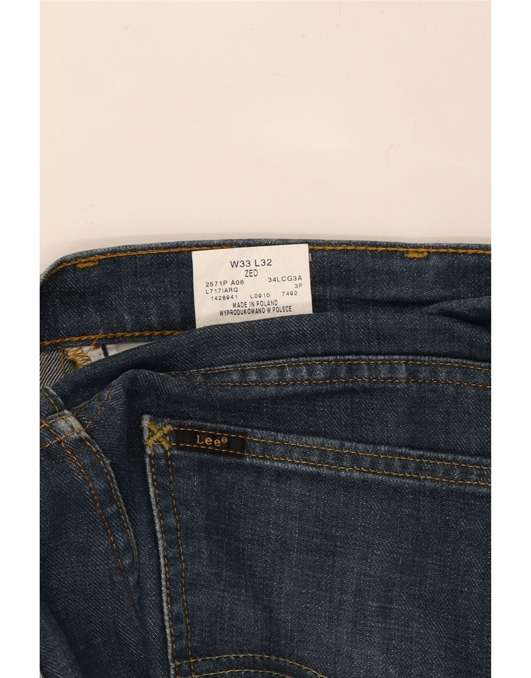 LEE Womens Zed Straight Jeans W33 L32 Navy Blue Cotton Vintage Lee and Second-Hand Lee from Messina Hembry 