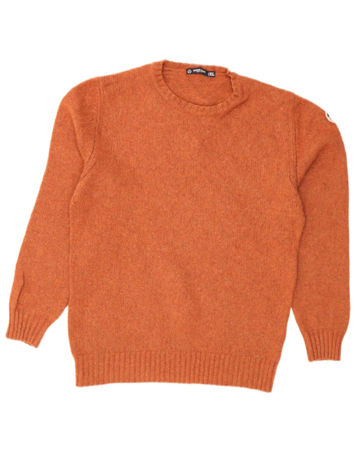 Suéter masculino North Sails com gola redonda XL de lã laranja