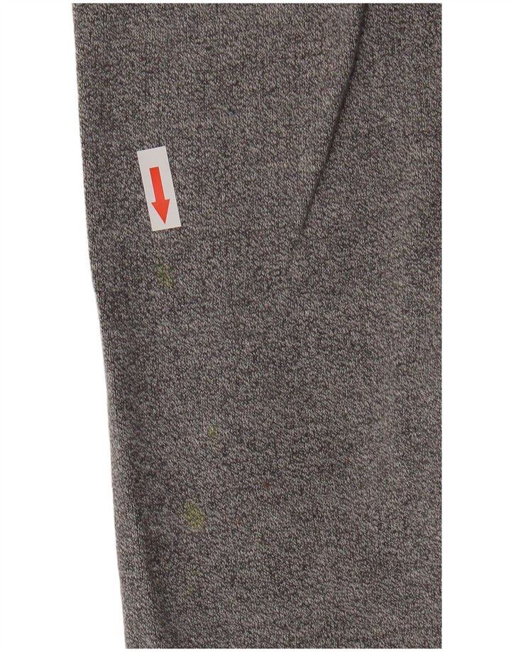 Suéter com capuz masculino Tommy Hilfiger, algodão manchado cinza médio