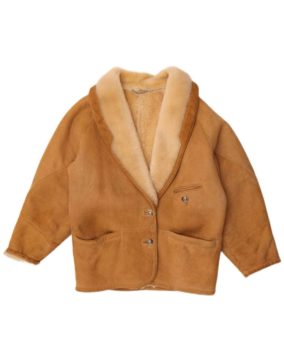 Jaqueta feminina de shearling superdimensionada Conbipel IT 42 marrom médio