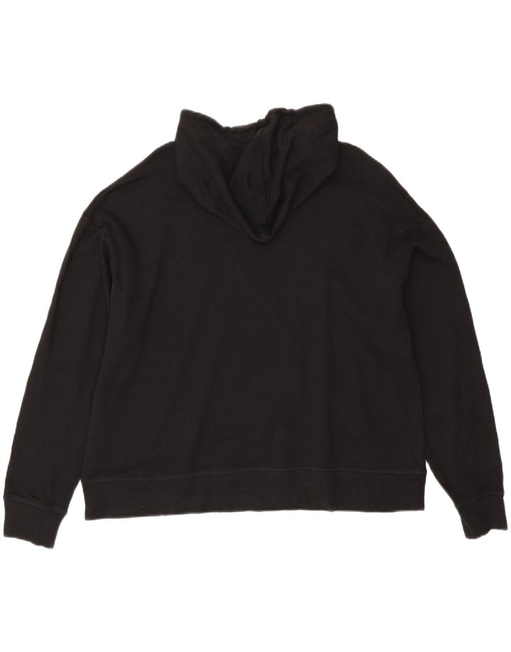 Reebok feminino gráfico oversized moletom com capuz Reino Unido 16 grande preto