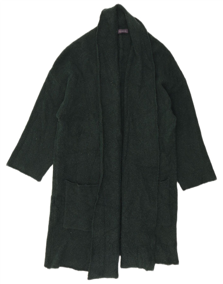 Suéter feminino Marks & Spencer Longline Open Cardigan Reino Unido 12 Médio Verde
