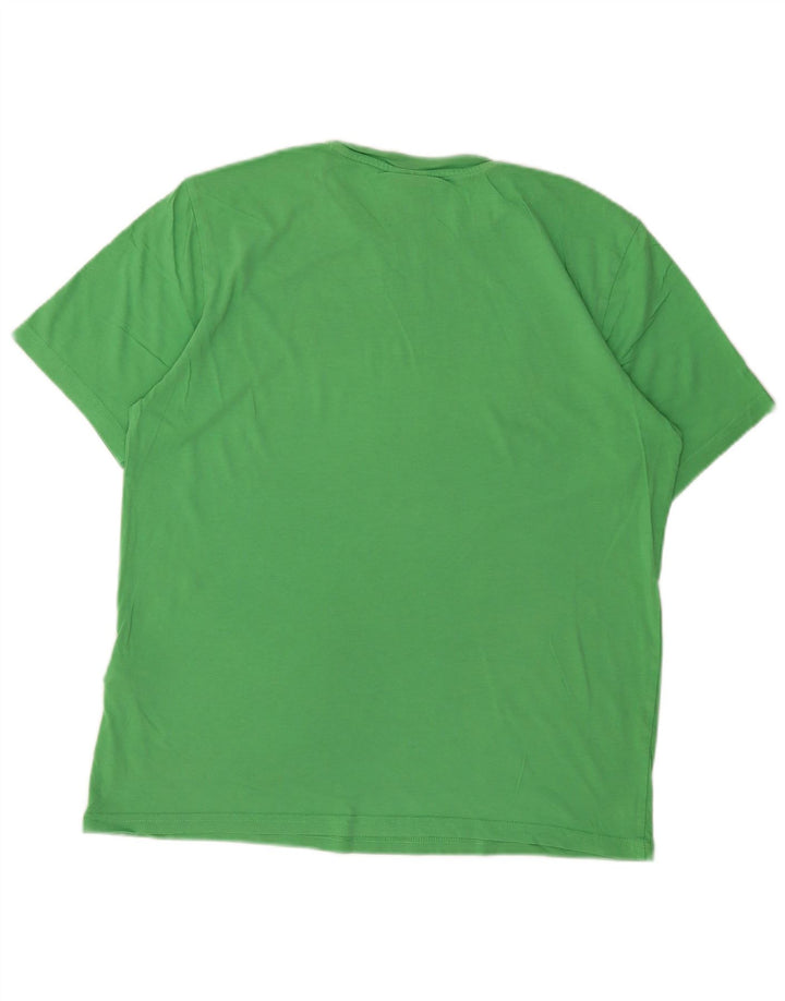 Camiseta masculina gráfica CHAMPION Top algodão verde médio