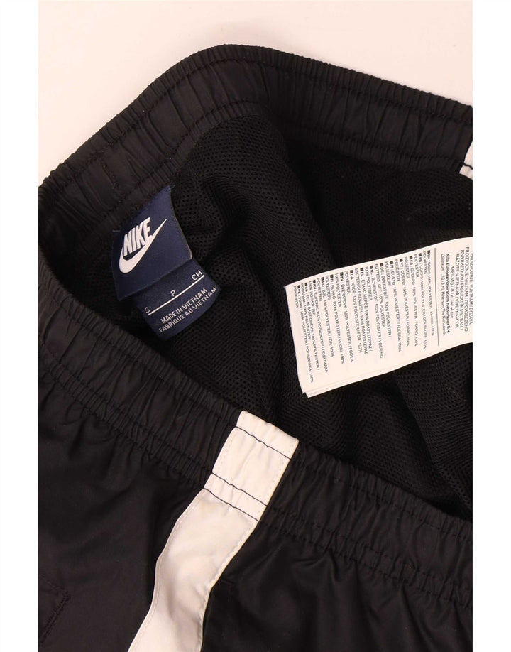 Calça de treino masculina Nike joggers pequena preta colorblock poliéster