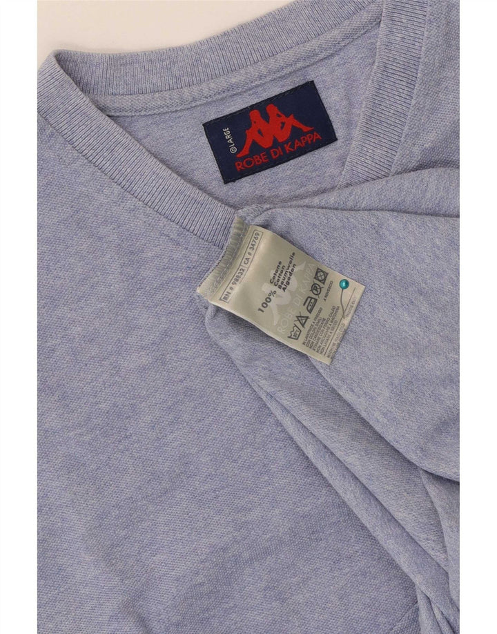 Camiseta masculina de manga curta Kappa Top grande algodão azul