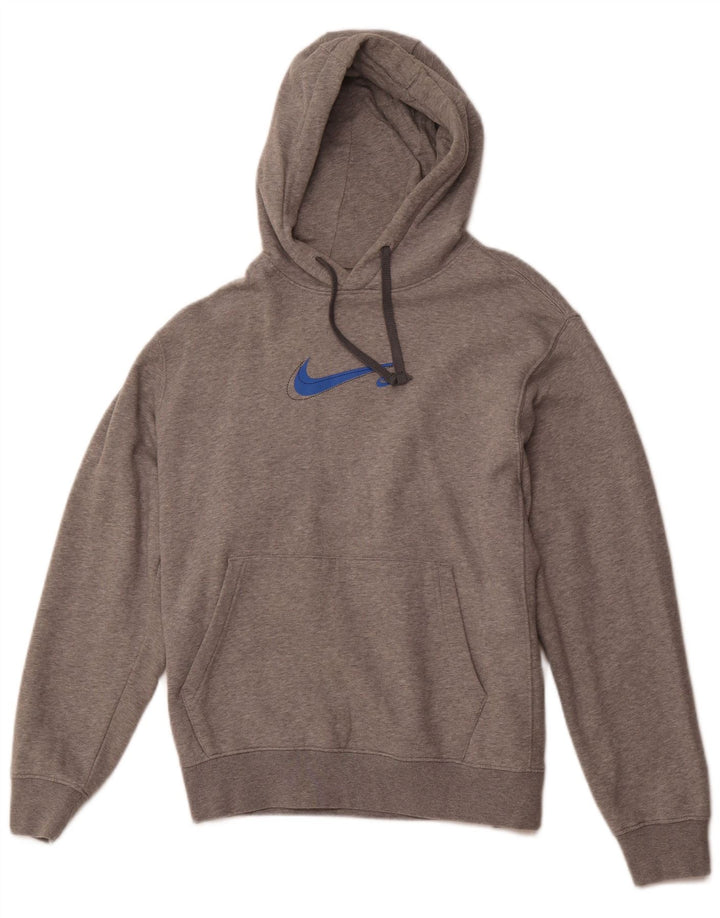 NIKE Mens Graphic Hoodie Jumper Médio Cinza Algodão Esportes