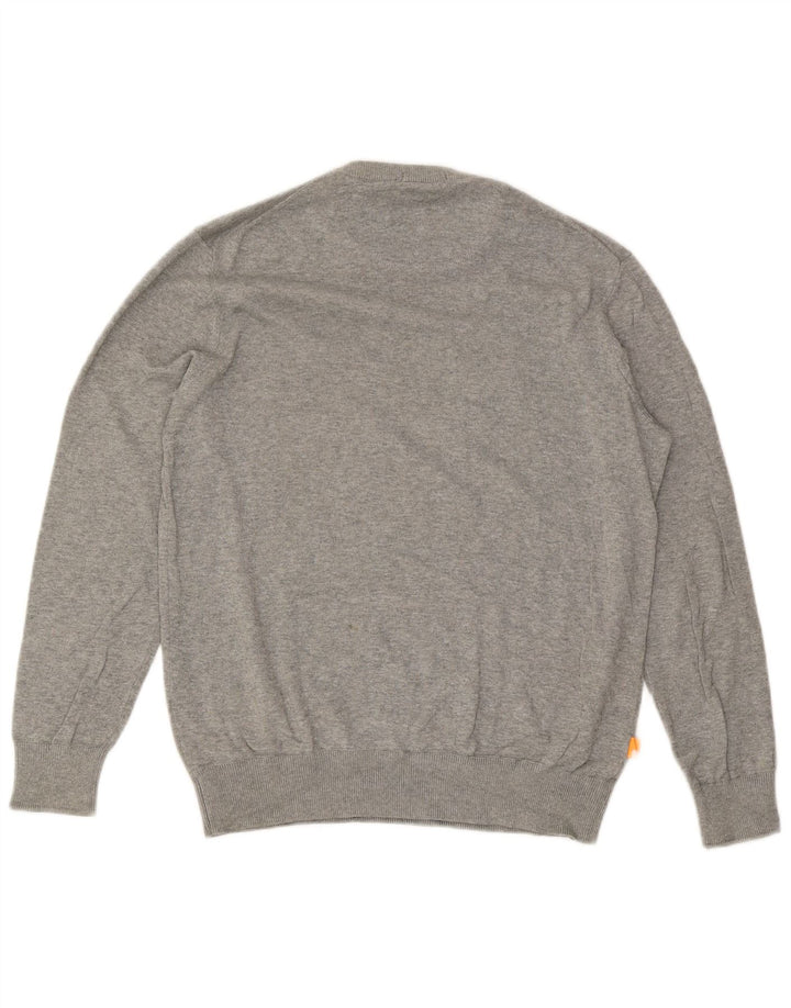 Suéter masculino TIMBERLAND com gola redonda, algodão cinza médio