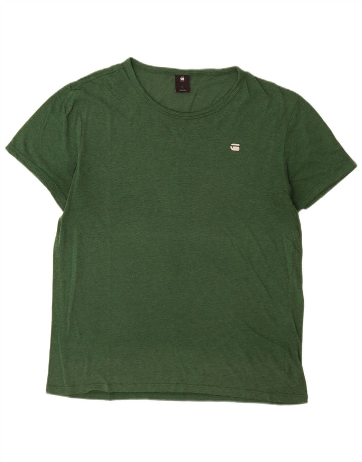 Camiseta masculina G-Star Top grande algodão verde