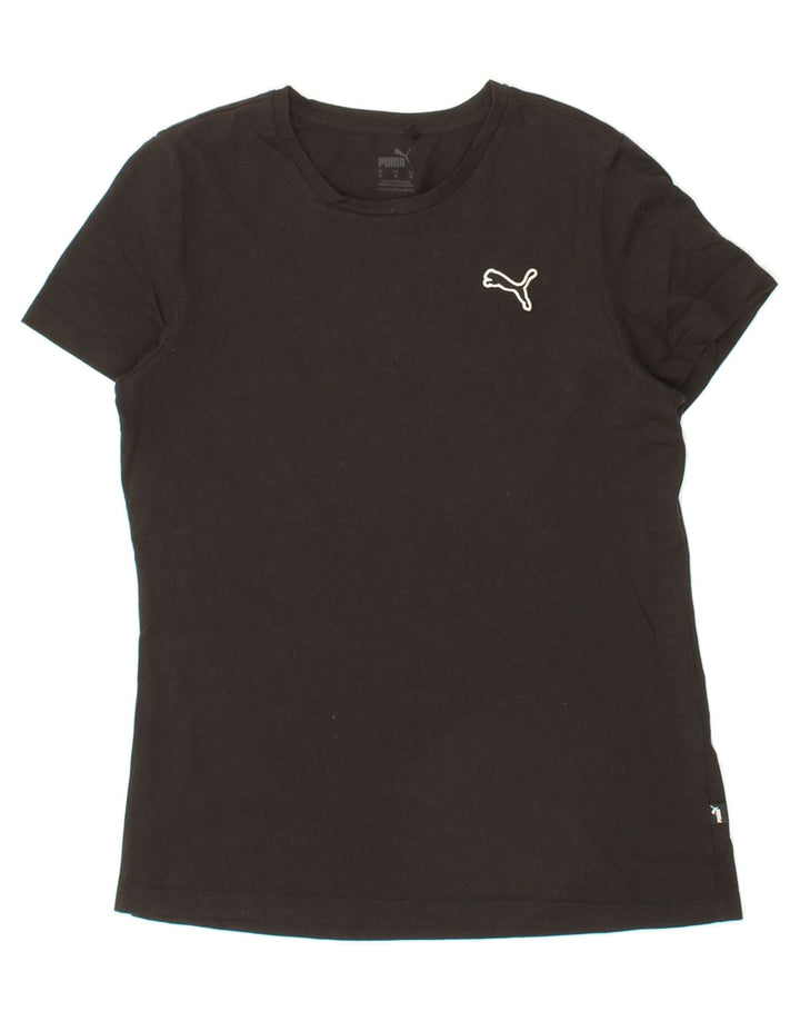PUMA Womens T-Shirt Top UK 14 Medium Black Cotton Vintage Puma and Second-Hand Puma from Messina Hembry 