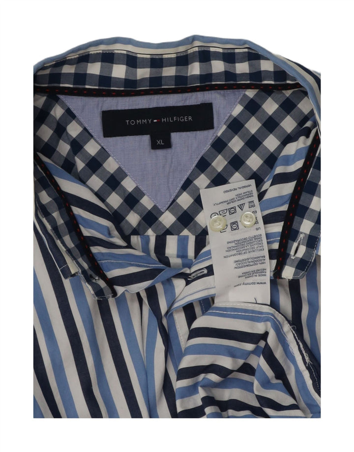 Camisa masculina TOMMY HILFIGER XL algodão listrado azul