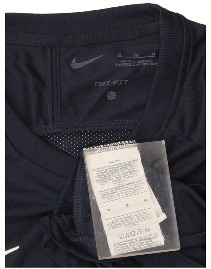 Camiseta Nike Masculina Dri Fit Top Médio Azul Marinho Colourblock Poliéster