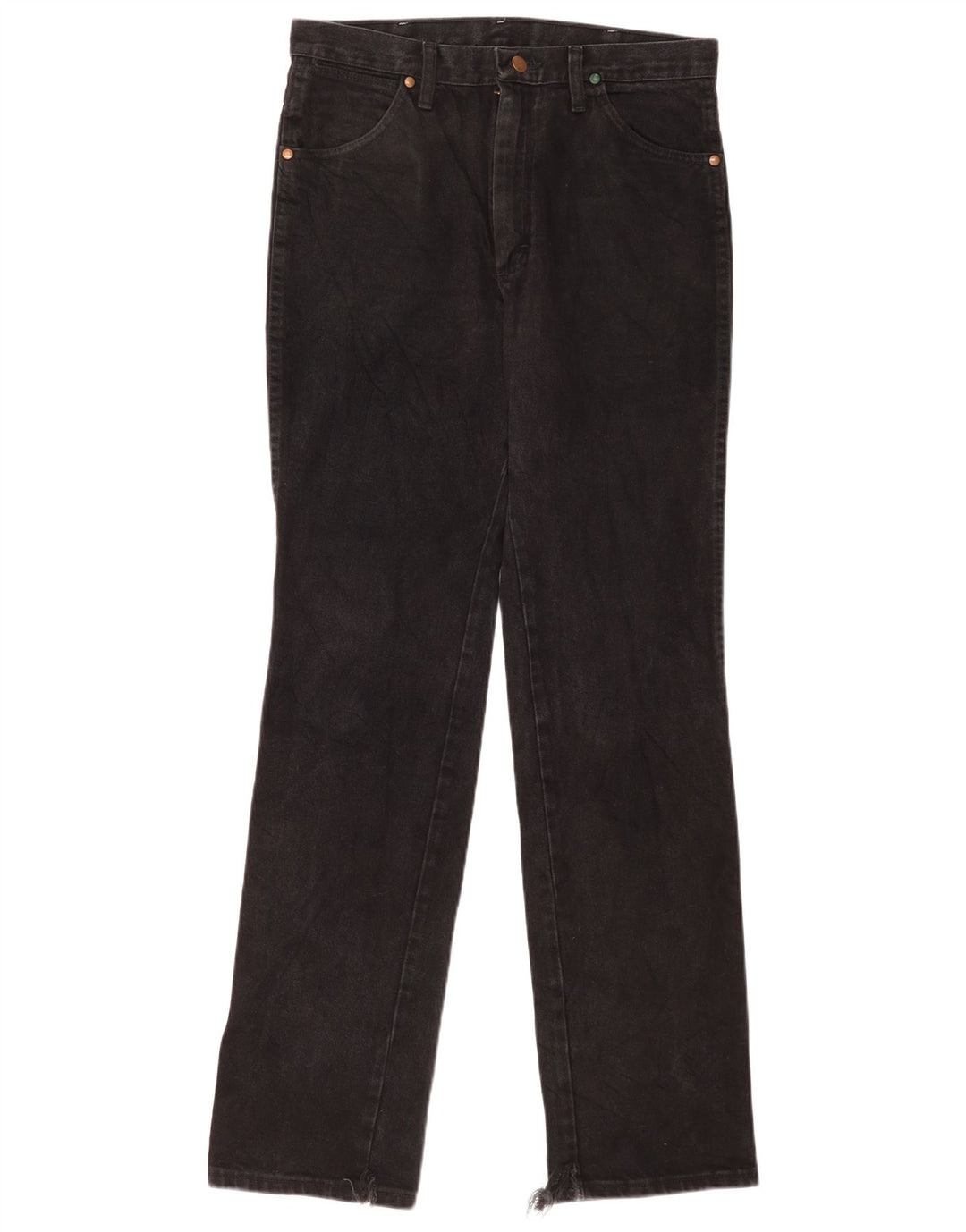 Jeans retos femininos Wrangler W31 L34 algodão preto