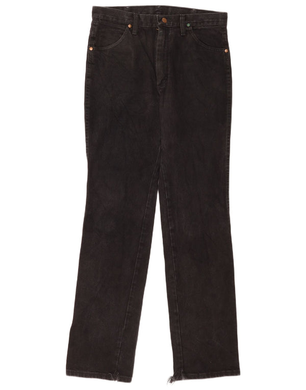Jeans retos femininos Wrangler W31 L34 algodão preto