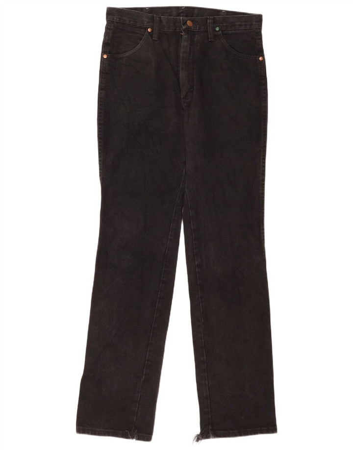 Jeans retos femininos Wrangler W31 L34 algodão preto
