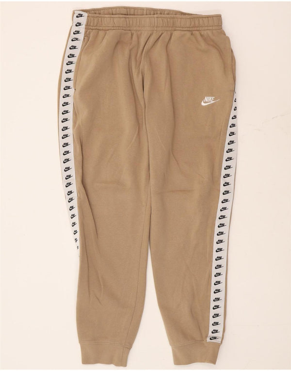 Nike Mens Graphic Calças de treino Joggers XL Bege Colourblock Algodão